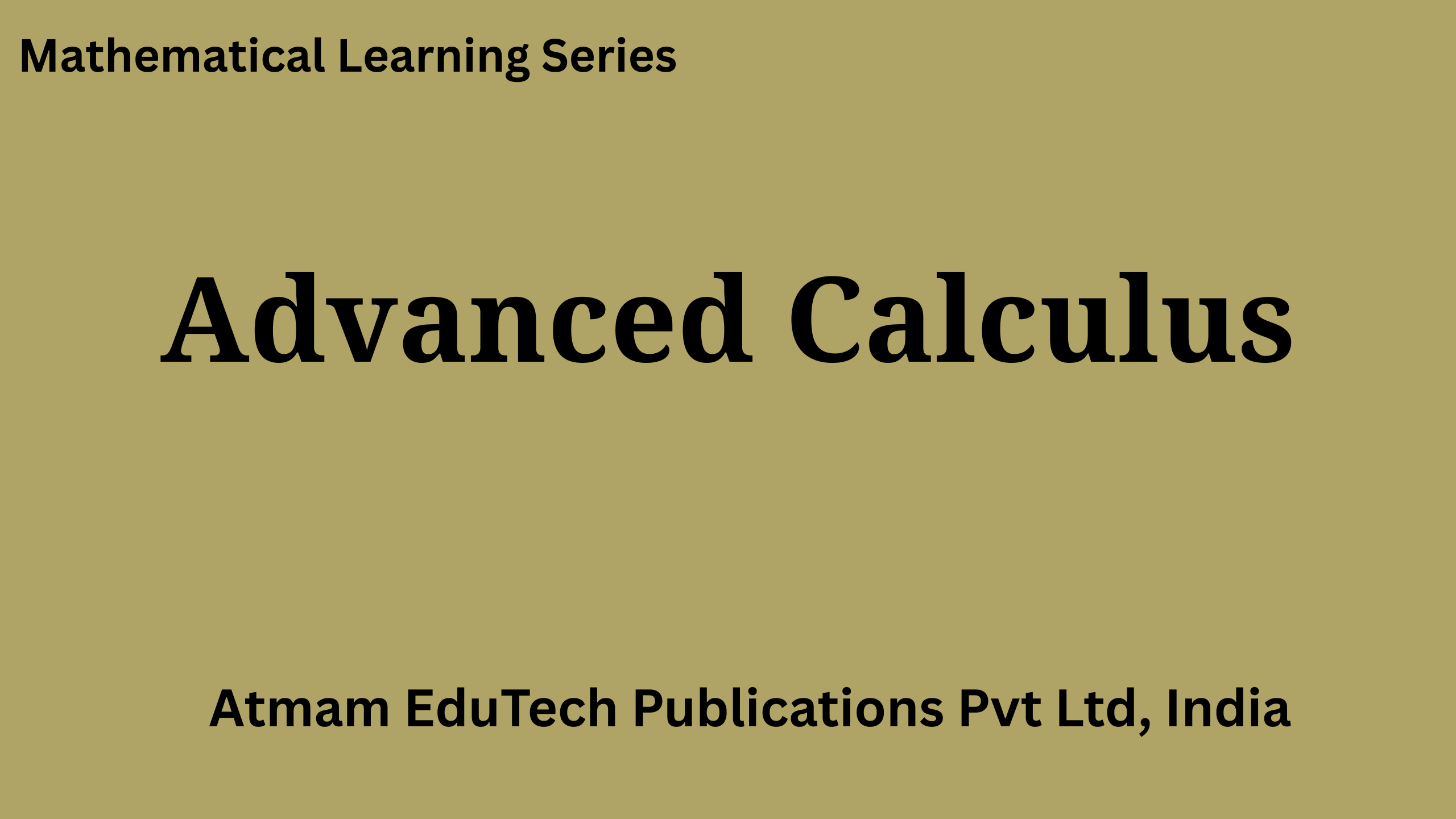 Advanced Calculus