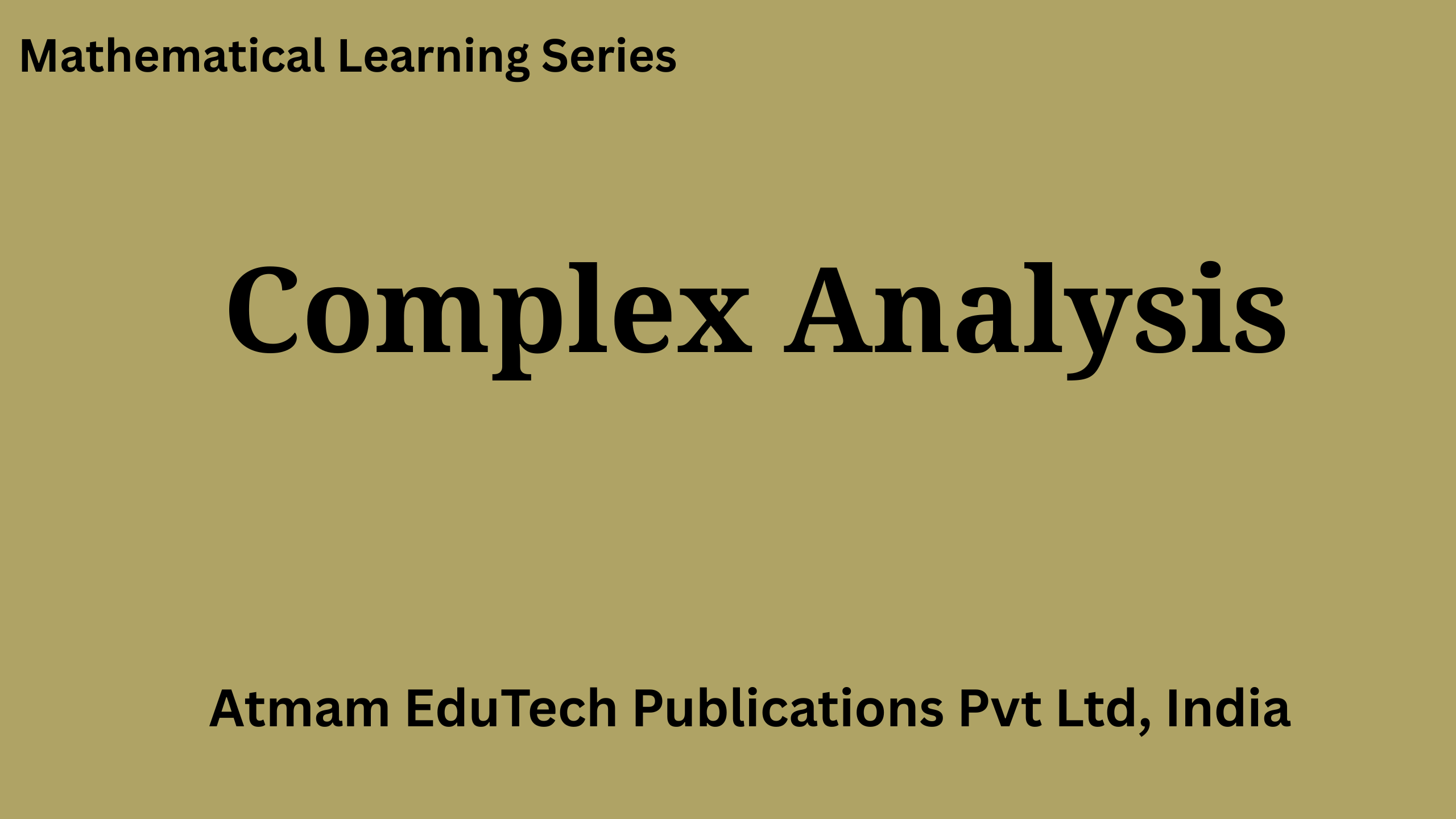 Complex Analysis