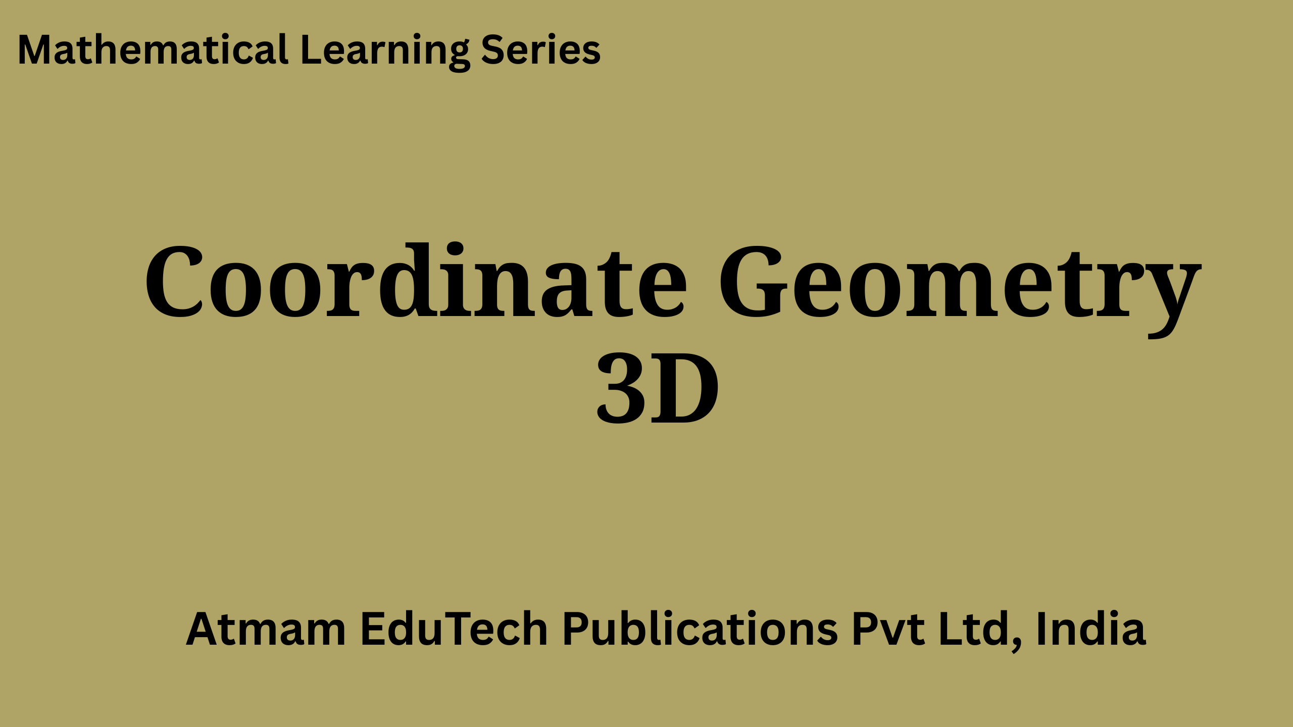 Coordinate Geometry 3d