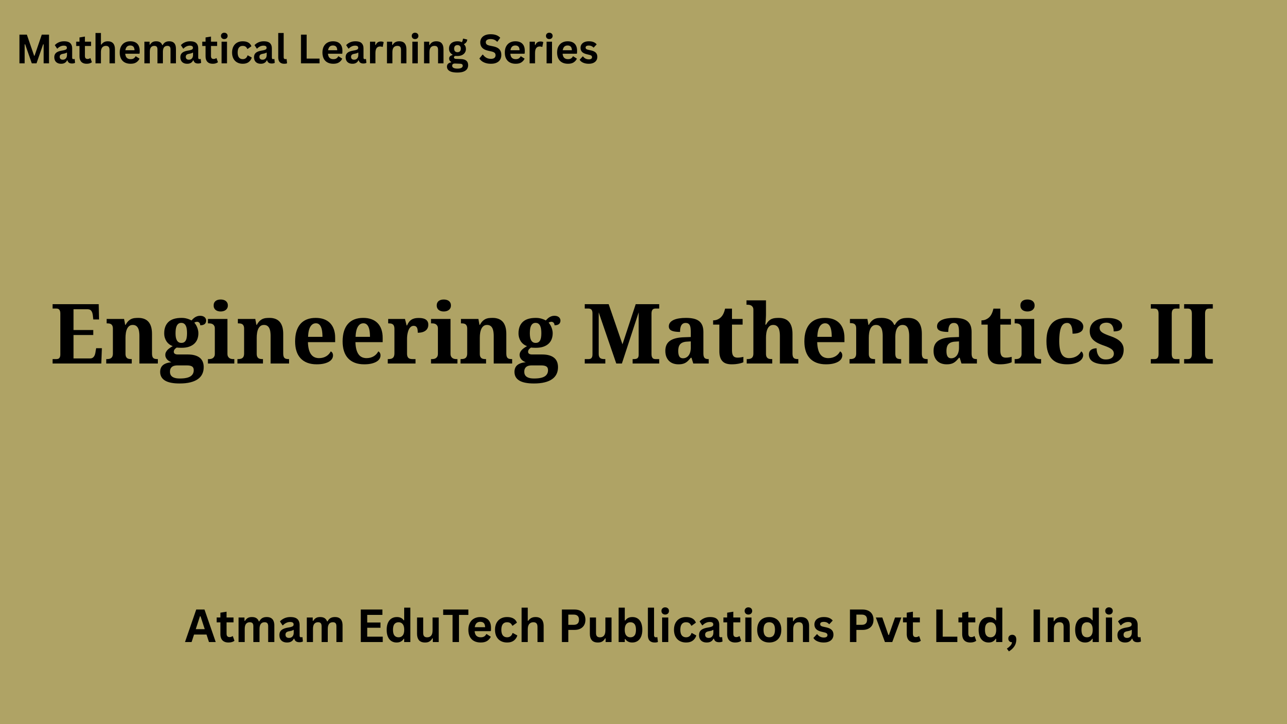 Advanced Engineering Mathematics II