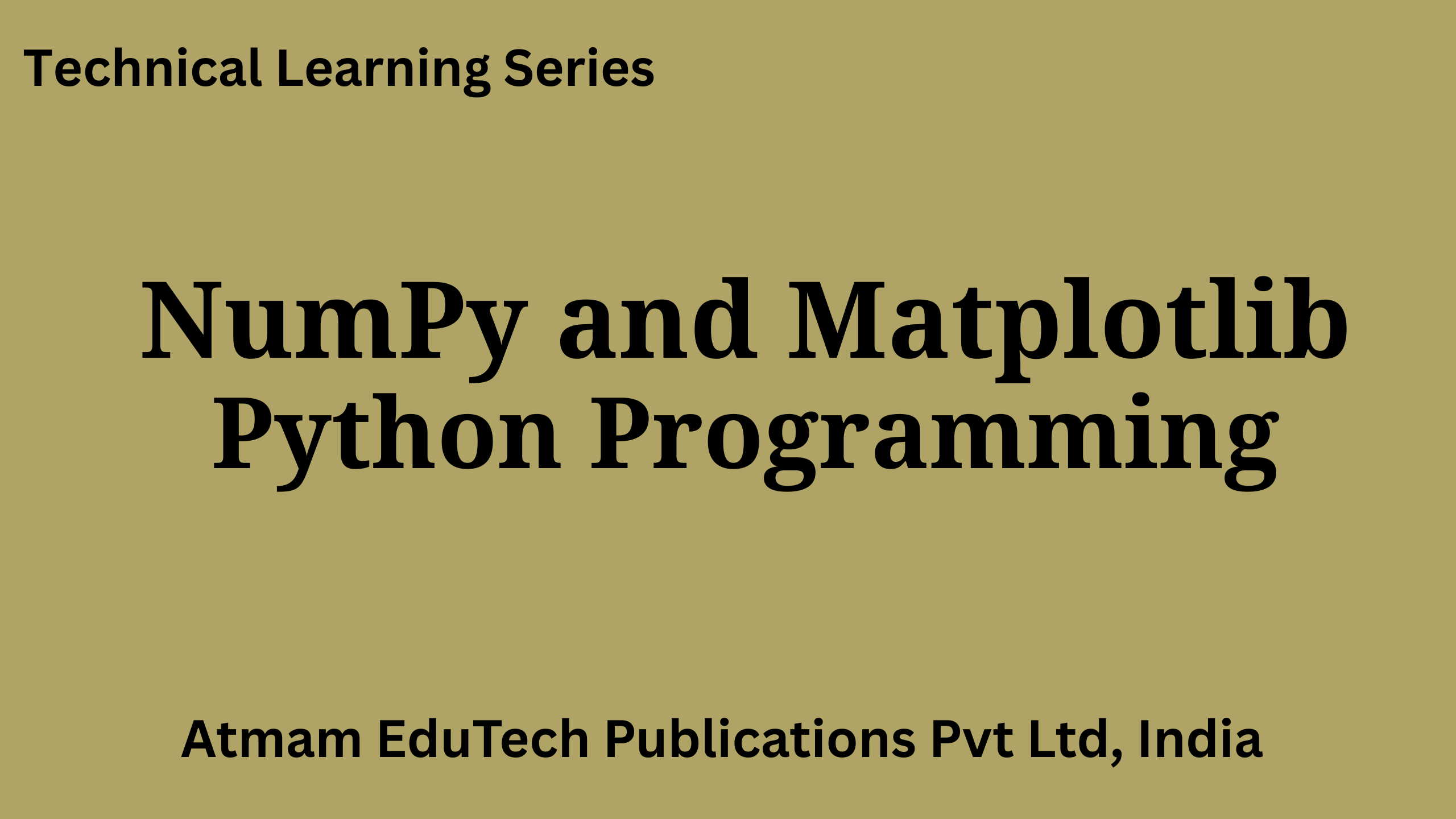 Python NumPy and Matplotlib Python Programming